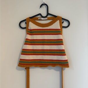 Zara Multicolor Striped Knit Top